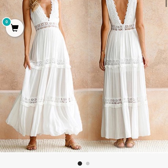 Boho white dress - Picture 4 of 4